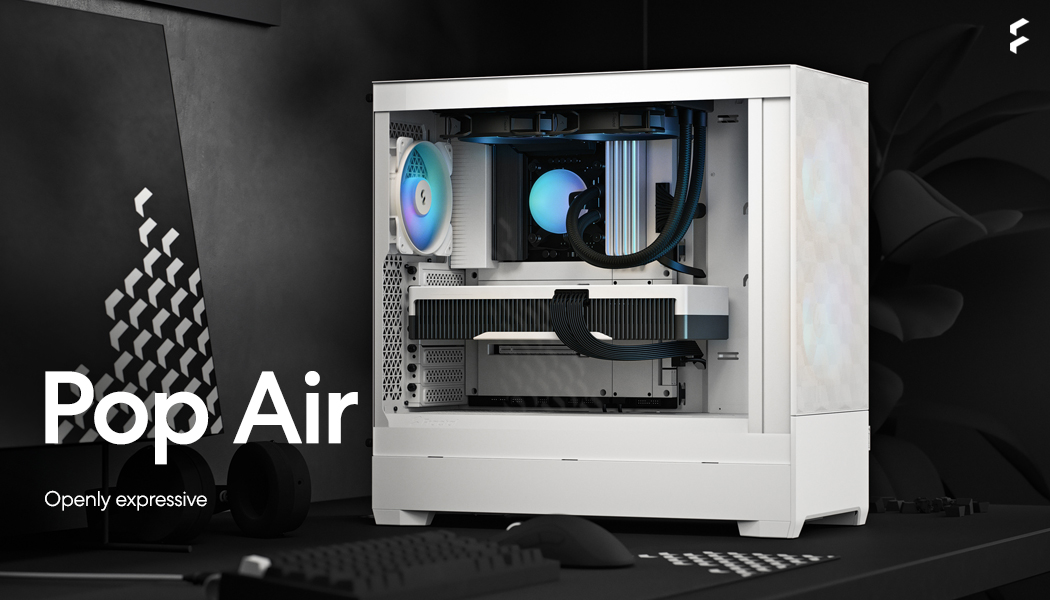 Fractal Design Pop Air RGB White TG ATX High-Airflow Clear Tempered ...